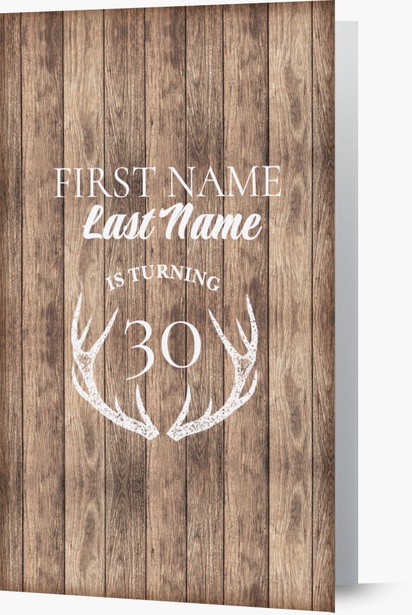 Design Preview for Templates for Rustic Invitations and Announcements , Folded 11.7 x 18.2 cm