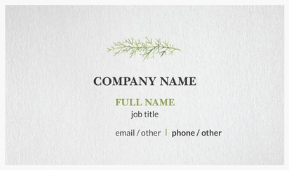 Design Preview for Design Gallery: Food Catering Natural Textured Business Cards