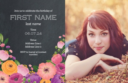 Design Preview for Templates for Rustic Invitations and Announcements , Flat 11.7 x 18.2 cm