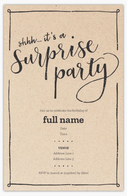 A surprise typography cream gray design for Theme