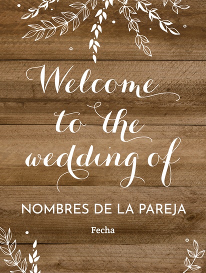 Un jaque e jill póster de boda diseño marrón para Fiestas