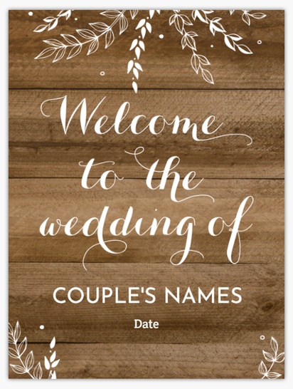 Design Preview for Wedding Signs, 18" X 24"