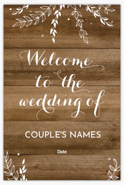 Design Preview for Foam Board Wedding Signs, 24" X 36"
