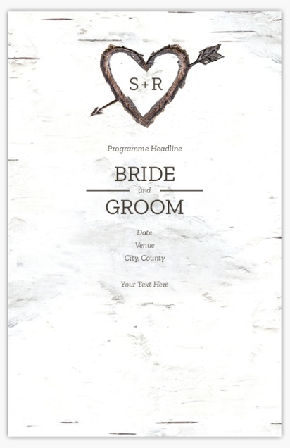 Design Preview for Design Gallery: Wedding Wedding Programmes, 15.2 x 22.9 cm