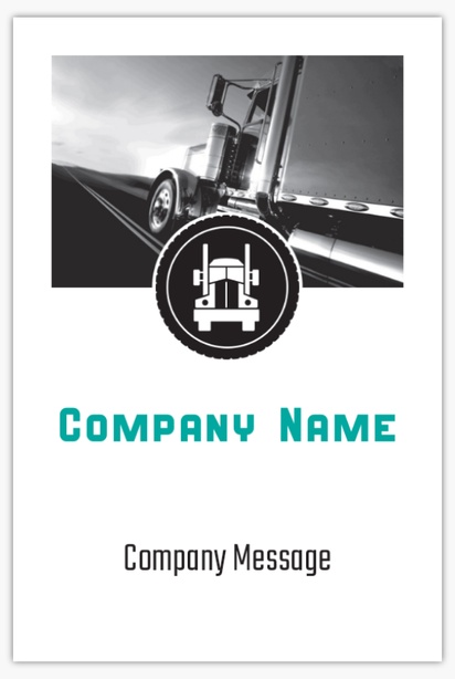 Design Preview for Trucking Plastic Signs Templates, 12" x 18"