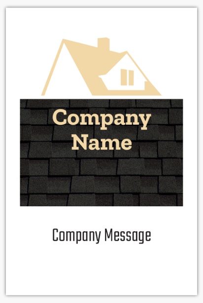 Design Preview for Roofing Plastic Signs Templates, 12" x 18"
