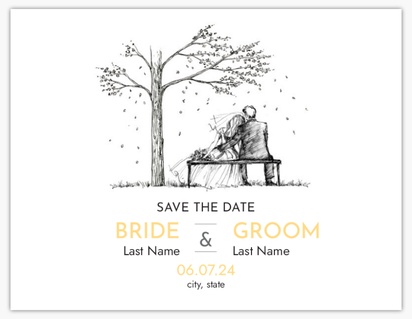 A hää-kutsu invitation de mariage white brown design for Season
