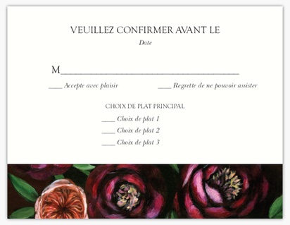 Aperçu du graphisme pour Galerie de modèles : Cartes de réponse pour Fleurs, 13.9 x 10.7 cm