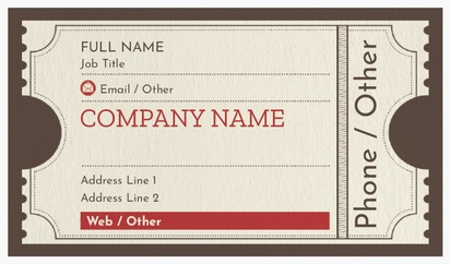 Design Preview for Design Gallery: Movies & Film Natural Textured Business Cards