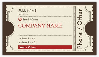 Design Preview for Design Gallery: Movies & Film Matte Visiting Cards, Standard (89 x 51 mm)