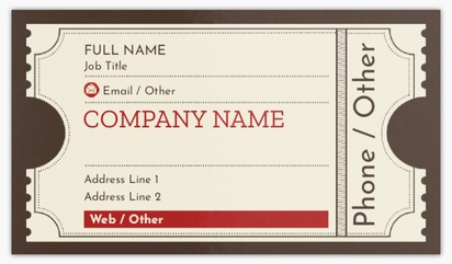 A movie theater ticket cream gray design for General Party