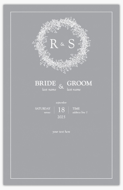 Design Preview for Design Gallery: Rustic Wedding Programs, Flat 13.9 x 21.6 cm