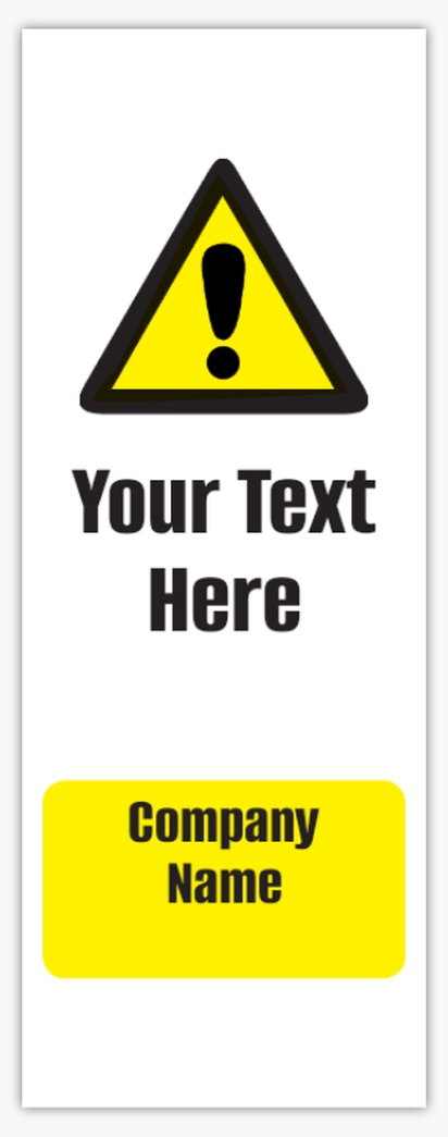 Design Preview for Excavation Plastic Signs Templates, 3" x 8"