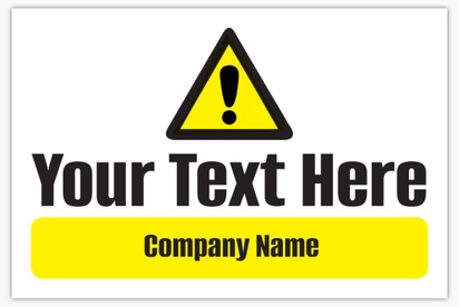 Design Preview for Excavation Plastic Signs Templates, 18" x 27"