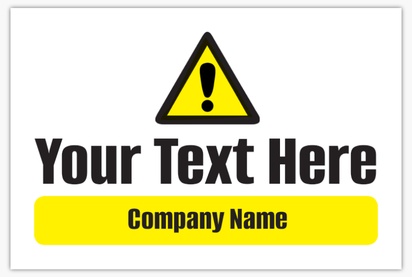 Design Preview for Excavation Plastic Signs Templates, 12" x 18"