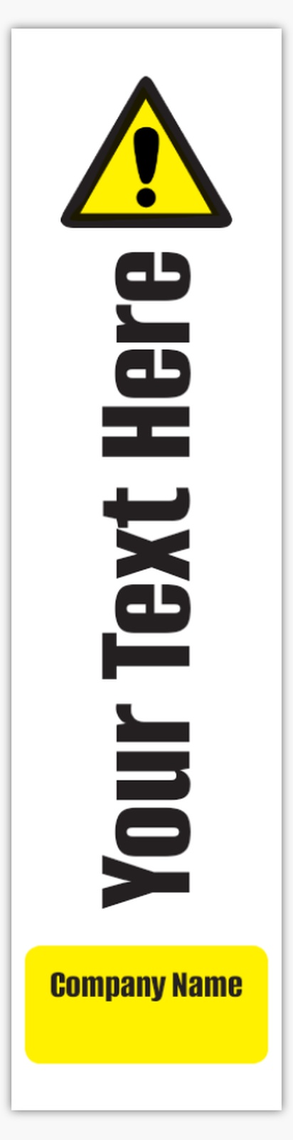 Design Preview for Excavation Plastic Signs Templates, 6" x 24"