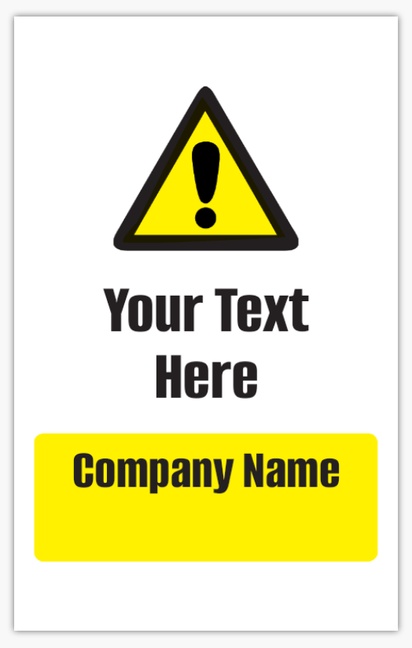 Design Preview for Excavation Plastic Signs Templates, 5" x 8"