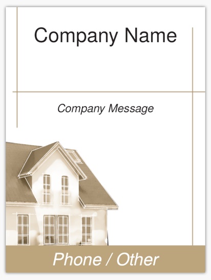 Design Preview for Property & Estate Agents Metal Signs Templates, Coated white aluminum 18" x 24"