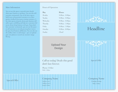 Design Preview for Design Gallery: Menus Menu Cards, Tri-Fold Menu