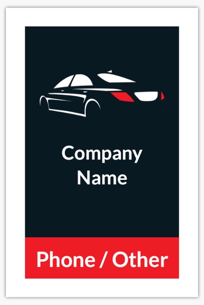 Design Preview for Auto Rental Plastic Signs Templates, 12" x 18"