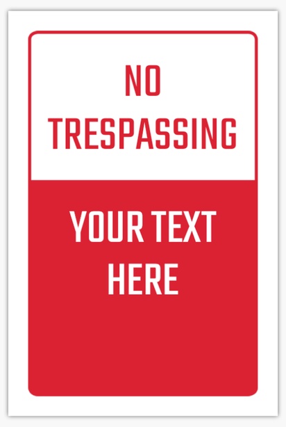 A no trespassing announcement red pink design