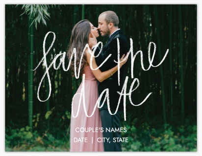 A 1 image save the date gray green design