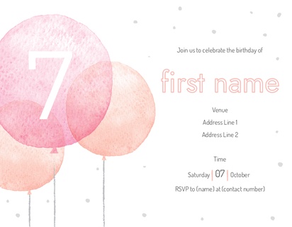 Design Preview for Design Gallery: Birthday Invitations and Announcements, Flat 10.7 x 13.9 cm