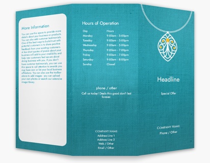 Design Preview for Jewellery Custom Brochures Templates, 8.5" x 11" Tri-fold