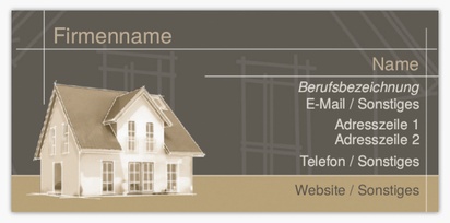Designvorschau für Designgalerie: Standard-Visitenkarten Immobilien-Entwicklung, Schmal (85 x 40 mm)