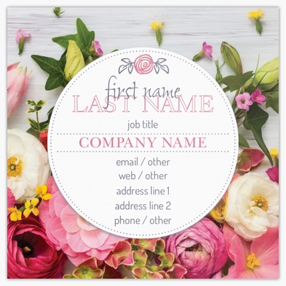 A floral feminine white pink design for General Party