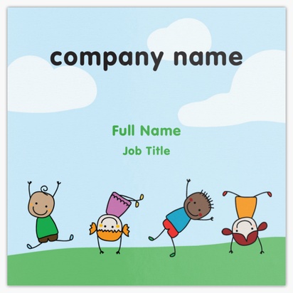 Design Preview for Design Gallery: Nursery Schools Ultra-Thick Business Cards, Square (65 x 65 mm)