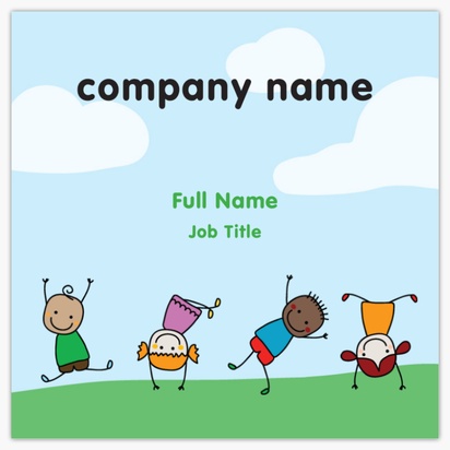 Design Preview for Design Gallery: Nursery Schools Standard Business Cards, Square (65 x 65 mm)