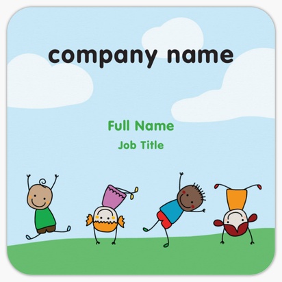 Design Preview for Design Gallery: Nursery Schools Rounded Corner Business Cards, Rounded Square (65 x 65 mm)