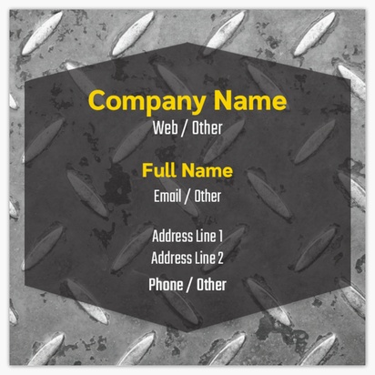 Design Preview for Design Gallery: Welding & Metal Work Matte Visiting Cards, Square (63.5 x 63.5 mm)