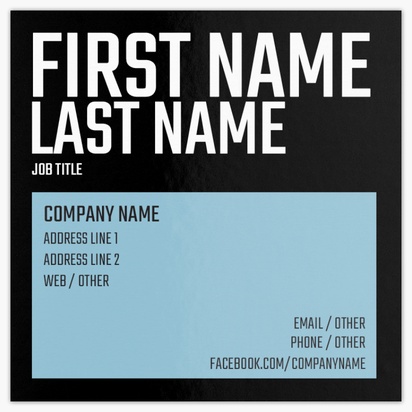 Design Preview for Design Gallery: Personal Training Ultra-Thick Business Cards, Square (65 x 65 mm)