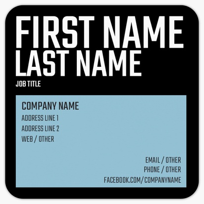 Design Preview for Design Gallery: Journalism & Media Rounded Corner Business Cards, Rounded Square (65 x 65 mm)
