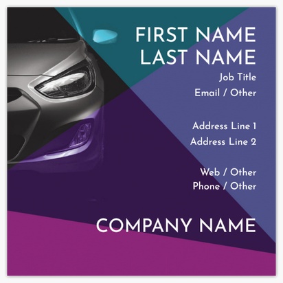 Design Preview for Design Gallery: Auto Dealers Square Business Cards