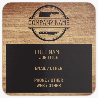 Design Preview for Butcher Shops Rounded Corner Business Cards Templates, Square (2.5" x 2.5")