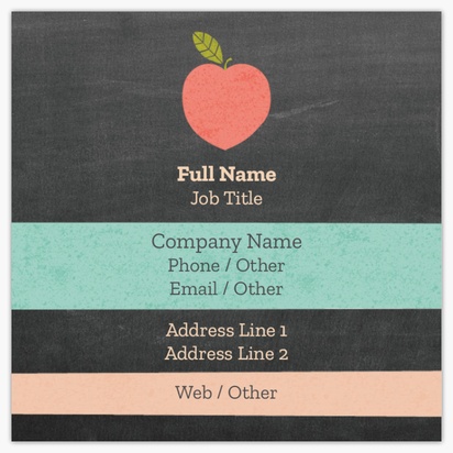 Design Preview for Design Gallery: Primary Schools Square Business Cards