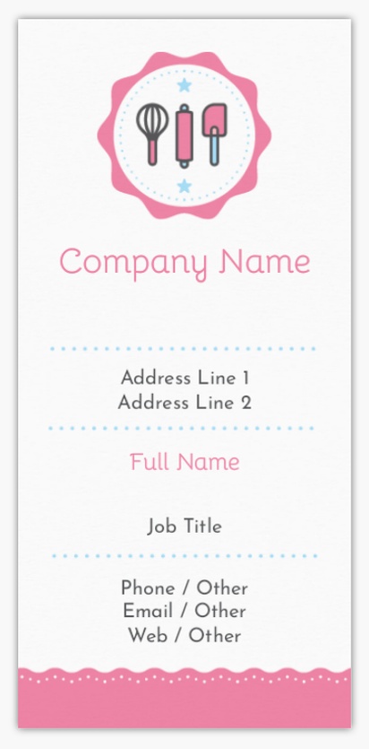 Design Preview for Bakery Business Cards Templates & Designs, Slim (85 x 40 mm)
