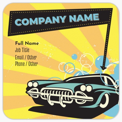 Design Preview for Design Gallery: Car Wash & Valeting Rounded Corner Business Cards, Rounded Square (65 x 65 mm)