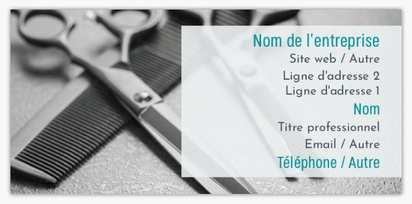 Aperçu du graphisme pour Galerie de modèles : cartes de visite slim pour coiffeur pour hommes