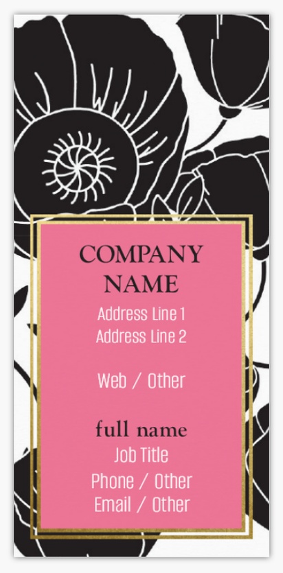 Design Preview for Design Gallery: Nail Salons Slim Business Cards