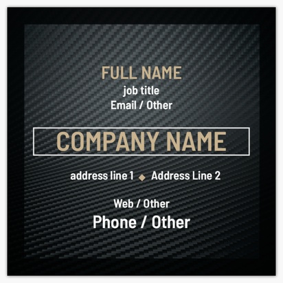 Design Preview for Design Gallery: Auto Dealers Matte Visiting Cards, Square (63.5 x 63.5 mm)