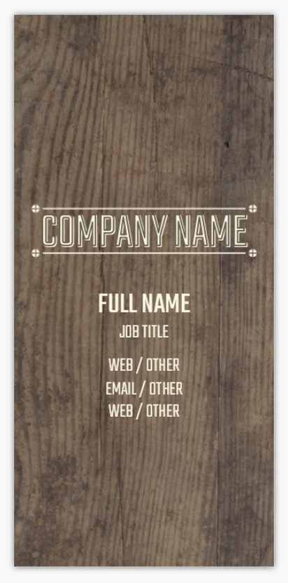 Design Preview for Design Gallery: Carpentry & Woodworking Slim Business Cards