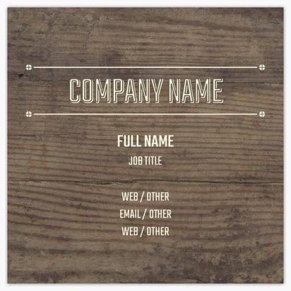 Design Preview for Design Gallery: Handyman Matte Visiting Cards, Square (63.5 x 63.5 mm)