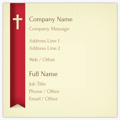 Design Preview for Design Gallery: Religious & Spiritual Square Business Cards