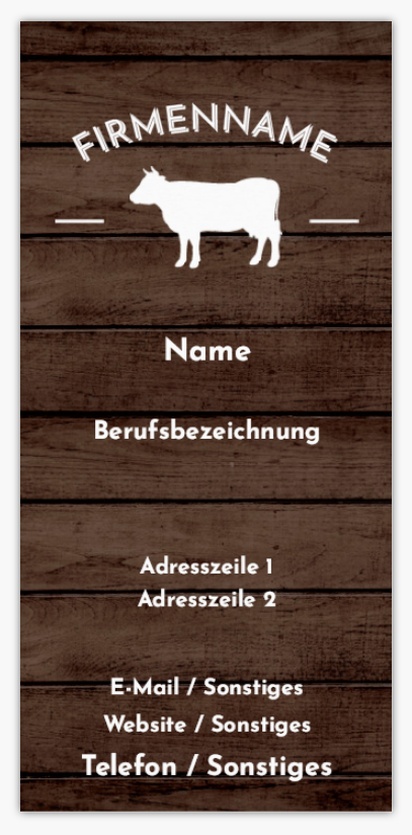 Designvorschau für Designgalerie: Standard-Visitenkarten Bauernhof & Landwirtschaft, Schmal (85 x 40 mm)