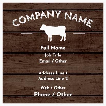 Design Preview for Design Gallery: Agriculture & Farming Square Business Cards