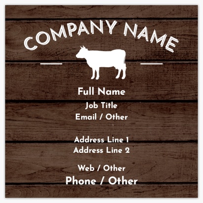 Design Preview for Design Gallery: Farmers Markets Standard Business Cards, Square (65 x 65 mm)